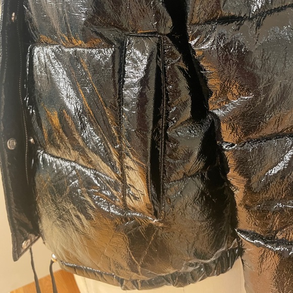 Cool Zara Black Shiny Puffer - Picture 5 of 7